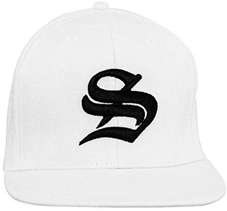 4sold Fullcap 6 Pannelli Cappello da Baseball Bianco con Chiusura a Scatto (Cappello da Baseball per Designer, Uomo Donna Unisex Adulti) Cappello Hip-Hop, Chiusura a Isteresi, s, Taglia unica