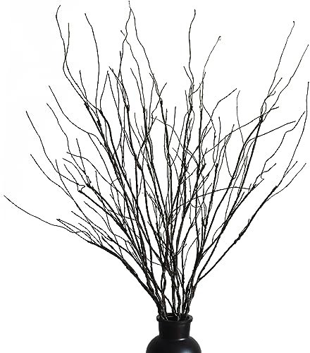 MISSWARM 10 PCS Artificial Twigs Curly Willow Branches, 30.7 Inches Lifelike Bendable Artificial Branch Flower Dried Stems for Home Decoration