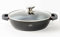 Cheffinger Schmorpfanne 32 cm Schmortopf Scwarz | Bräter Induktion Antihaft | Schmorkasserolle mit Glasdeckel | Servierpfanne von , Schwarz