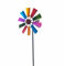 JYCRA Molino de Viento Colorido de 29 Pulgadas - Decoración de Jardín de Metal, Escultura Giratoria de 360 Grados para Exteriores, Patio (Multicolor)