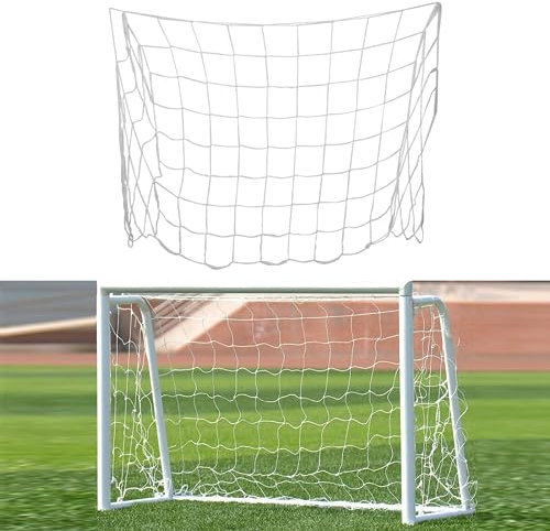 Cocoarm Fußballtornetz Tornetze tornetz klein Fußballtor Ersatznetz Trainingsnetz 1,2 x 0,8 m Fußball Tor Netz aus Polypropylen Torpfosten Netz für Spiel Training Match Werkzeuge, weiß
