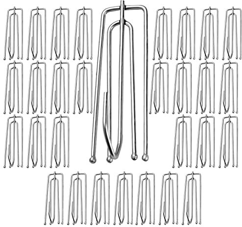 30 Stück Vorhänge Haken Edelstahl Clips Gardinenhaken Klammer Klemmhaken für Gardinen und Vorhangringe Schienen