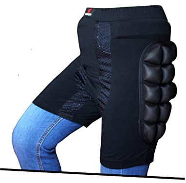Milisten Thickened Hip Protection Pants for Skating Snowboarding Hockey Breathable Safety Girdles for Adults Boys and Girls Black for Skiing Outdoor Sports