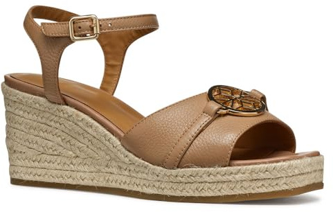 Geox D PANAREA B - Sandalo con zeppa Donna, Beige,