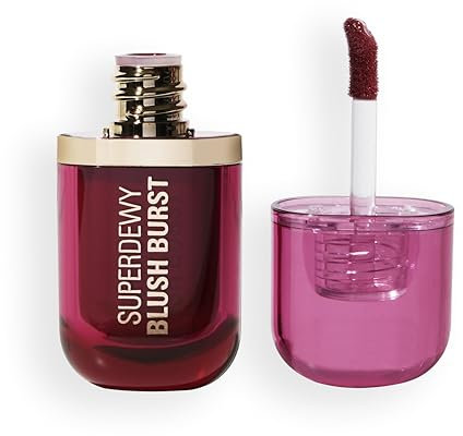 Revolution Superdewy Liquid Blush Burst, Buildable Colour for Cheek, Serum Formula with Peptides & Hyaluronic Acid, Vegan & Cruelty-Free, Very Cherry Berry, 4.2ml