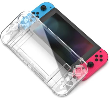 Protection pour Nintendo Switch, Super pour Nintendo Switch,Protection complète, Anti-Chute, Coque TPU Transparente pour Switch