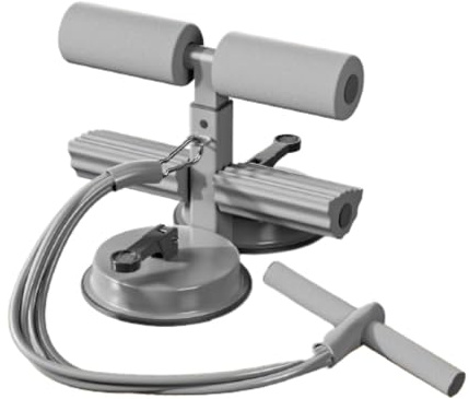 KiBcsLic Barra de Asiento 3 Altura Ajustable Barra Abdominal Soporte de Suelo Dispositivo de Asistencia No Asistencia para La Máquina para Hombres de La, Gris