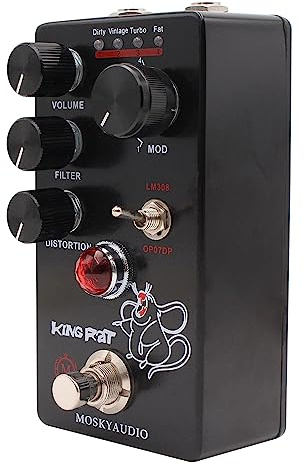 KING RAT Fuzz distortion gitarr effekt pedal sann bypass växling