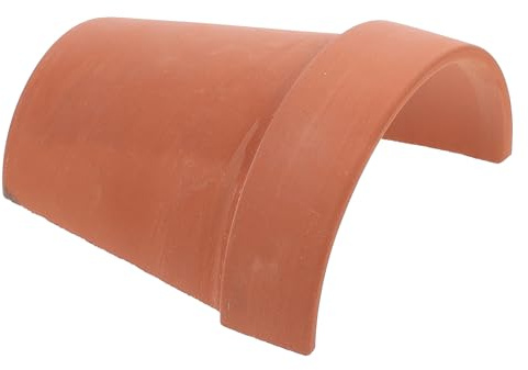 DIYEAH Piattaforma per Tartarughe in Argilla Marrone, Riparo Leggero Multifunzionale per Rettili e Tartarughe D'acqua, come Area Riposo e Nascondiglio