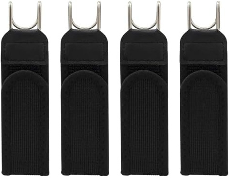 Smbxjer 4 Piezas Cinturón Sin Hebilla Hombre, Tensor Elástico de Cintura | Cinturones hombre, tensor elástico de cintura para pantalones, cinturón táctico con gancho, correas cortas, 16x4cm
