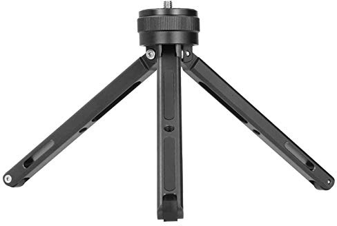 SALALIS 1/4in Ministativ Justerbart Bärbart Stativ för Mobiltelefon och Kamera 3-13 Cm Aluminiumlegering (Svart)