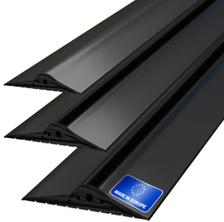 DQ-PP | JOINT DE PORTE DE GARAGE | 2m | 15mm x 80mm | noir | Scellage de sol | Seuil en caoutchouc EPDM | 1,5cm x 8cm