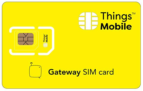 GATEWAY Things Mobile SIM-kort med global täckning och GSM/2G/3G/4G LTE multi-operatörsnätverk, utan fast kostnad, inget förfallodatum och konkurrenskraftiga priser, inklusive 10 € kredit