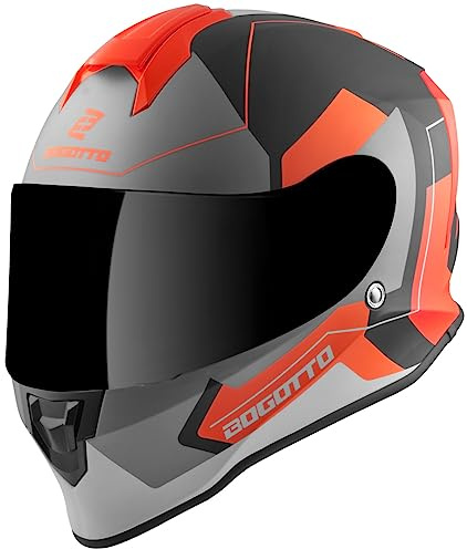 Bogotto V151 Sacro Helm, schwarz matt/orange, L