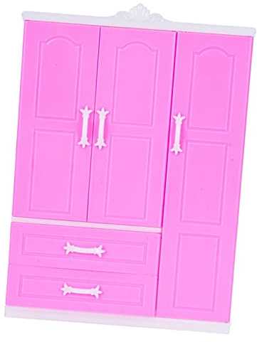 Milageto Armario para Ropa de muñecas, Armario para muñecas de 30cm, Muebles para casa de muñecas, Armario para muñecas en Miniatura, Organizador de Ropa,