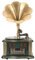 Cryfokt Vintage Gramophone Turntable, Portable Mini PhonographStereo Speaker with FM, Retro Record Player with Remote Control for Home Party Office Decoration Birthday Gifts (Green)
