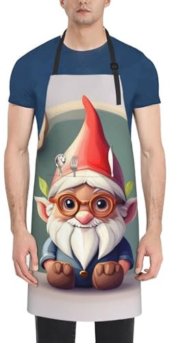 BREAUX Cute Pig Schürze Wasserdicht Verstellbar Rock Erwachsene mit 2 Taschen Schürzen für Damen und Herren, Süßer Wichtel., One size