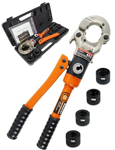 AMZCNC Alicates Prensadores de Tuberías, Crimpadora Hidráulica Multicapa ΦTH16-20-26-32 mm, Para Tubos de Tuberías multicapa, tuberías de aluminio-plástico, tuberías compuestas y tuberías de plástico.