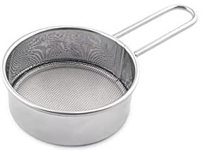 DIGJOBK Tamizador Harina Tamiz de harina de Malla Ultrafina para Cocina, tamiz Redondo Profesional, Filtro de azúcar de Acero Inoxidable, colador para Hornear Pasteles con Mango