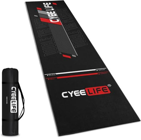 Cyeelife Carpet Mat 297 X 66cm, Mit Rutschfester Unterseite aus Gummi,Professionelle Dartmatte zum Schutz des Bodens und der Dartpfeile