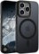 Andwing für iPhone 11 Pro Max Hülle Magnetisch [Kompatibel mit MagSafe] Matt Anti-Fingerprint Schutzhülle – Stoßfest Militärstandard (MIL-STD-810G), Ultradünn für iPhone 11 Pro Max-Schwarz