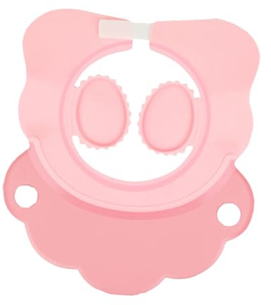 FRCOLOR Verstellbare Badehaube für Junge Mädchen Sanfter Shampoo Schutz Wasserabweisend Flexibel Einstellbar Komfortable in Rosa Schützt Augen und Gesicht Beim Baden