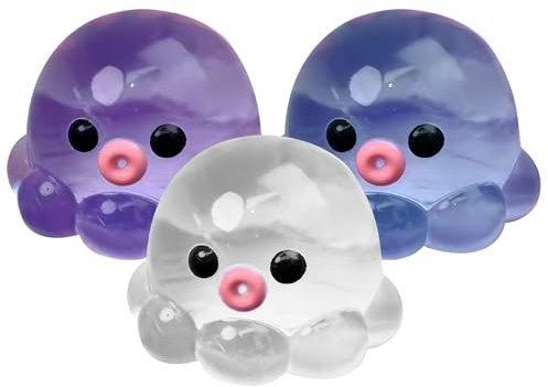 3 Pièces Balle Anti Stress Pieuvre, Boule Anti Stress Adulte Sensorielle, Antistress, Sensorielle Boule À Presser Exercice des Doigts, pour Récompenses D'Étudiants, Santé Mentale, Voyage, École