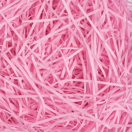 NEWMIAO 684g Pink Shredded Tissue Paper - Pink Packaging Filler, Soft Hamper Filling & Gift Box Stuffing for Decoration, Baby Shower, Wedding
