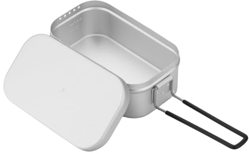 Scatole per il pranzo in alluminio, stoviglie da campeggio da viaggio Mess Tin aperta fiamma riscaldata all'aperto da campeggio Picnic Tourist Bowl, lavastoviglie riutilizzabile Snack Box per lavoro