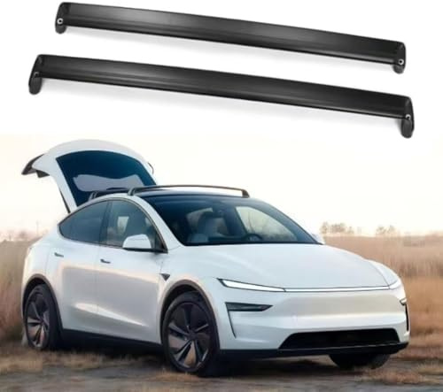 Barre portatutto trasversali Premium compatibili per Tesla Model Y Juniper 2025 2026, Barre da tetto ad alto carico per box auto e portabiciclette