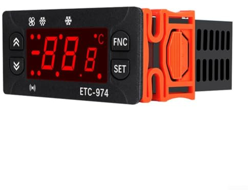 Avancerad ETC-974 temperaturomkopplare dubbel sond kylvärme kontroll LCD-skärm för akvarium växthus reptil vivarium