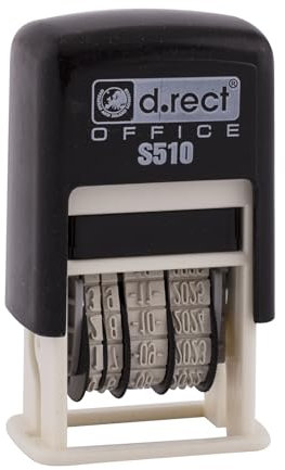 D.RECT S510 Datumsstempel 4mm Tag/Monat/Jahr Abdruckfarbe nicht mit Tinte gesättigt