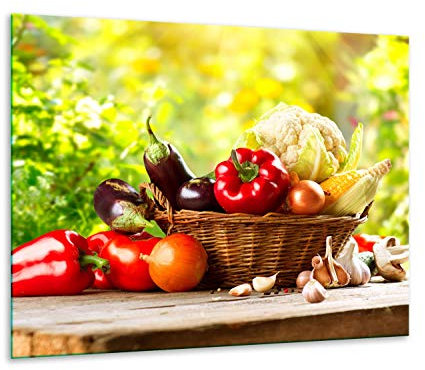 TMK - Plaque de protection en verre 60x52 cm pour cuisinière électrique Protection contre les éclaboussures Plaque en verre Décoration