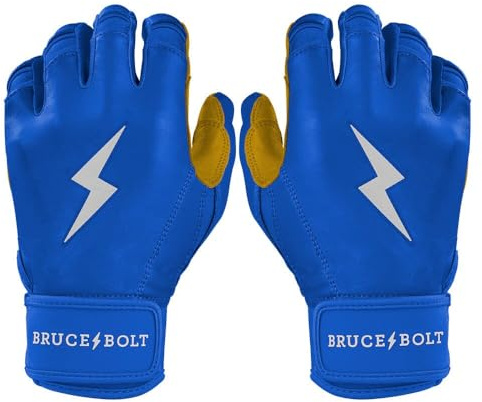 BRUCE BOLT Original Series Short Cuff Batting Gloves - Classic Edition - Solid Royal Blue - XLarge