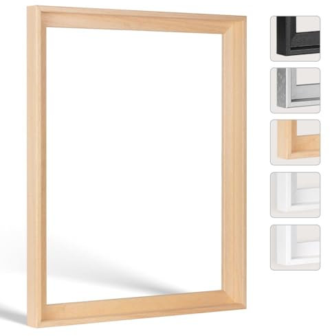 Bildershop-24 Schattenfugenrahmen Hamburg 70x90cm Natur (unbehandelt)