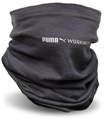 PUMA WORK WEAR Damen und Herren Multifunktionstuch - Schlauchschal - Halswärmer - Winddicht - Ideal für die Outdoor Arbeit - Ebony