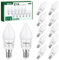 Tailcas E14 LED Kerze Lampe, Kaltweiß 6000K, 5W Ersetzt 40W Glühlampen, 450 Lumen, Nicht Dimmbar, Kein Flackern Energiesparlampe, 12 Stück