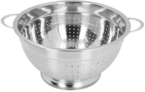 HUSHUI Portafrutta in Metallo, Cestino per Frutta, Scodella per Colino da per Frutta e Verdura in Acciaio Inossidabile per Pasta e Tagliatelle di Frutta (28 cm)