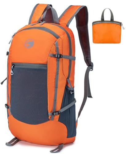 BAGROUPS Faltbarer Leichter sportrucksack Herren Wasserdichter Rucksack Trekkingrucksack Reiserucksack für Bergsteigen, Klettern, Skifahren, Camping
