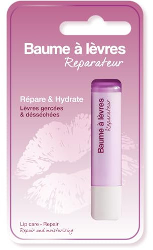 Baume à Lèvres Réparateur Hydratation Intense et Reflet Rose Nacré - Soin des Lèvres Desséchées et Gercées - Douceur, Réparation et Protection Durable - Baume Hydratant - French Tendance