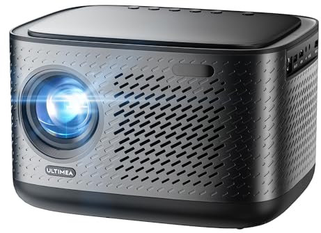 ULTIMEA Beamer 4K Heimkino Unterstützt, Netflix zertifizierter Projektor, 700 ANSI-Lumen, Dolby Audio, WiFi 6 und Bluetooth 5.3, Bildschirmanpassung & Objektvermeidung, Apollo P50 Smart Serie