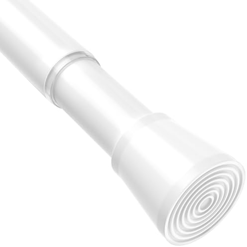BSYXLSX Tension Rods 71-155cm(28-61in), White Shower Curtain Pole No Drilling Non Slip Tension Rod – for Bathroom, Closet & Window