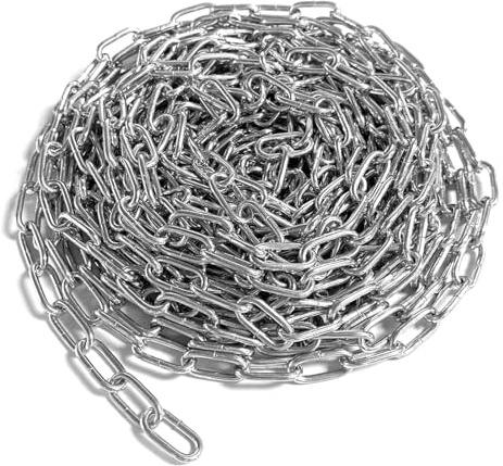 Catena in acciaio al carbonio, 10 M Maglie a Catena per Carichi Pesanti, Catena di Sicurezza in Metallo, 3 mm Catene a Maglie Saldate per Recinzione Cancello Porta Bici Altalena Bicicletta