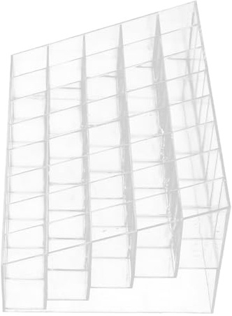 DIYEAH 2pcs 40-grid Multi-grid Lipstick Stand with Step Design, Delicate Desktop Lipstick and Nail Polish Organizer for Home Beauty Accessories