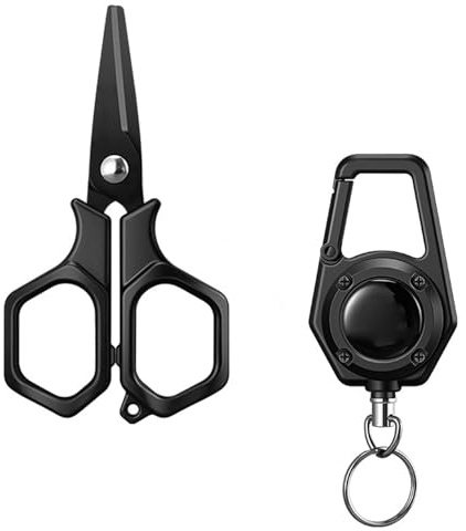 Tijeras de pesca de acero inoxidable para nailon de carbono, herramienta compacta, mango antideslizante, tijeras de pesca compactas, mango antideslizante, tijeras de pesca ligeras