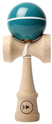 PLAY Kendama 3603, Deportes de Ocio y diversión Pro II Sport Juguete, Color Verde y Blanco