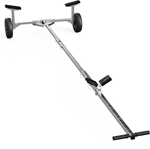 SUPROD Slipwagen Bootswagen Handtrailer faltbar Schlauchbootwagen TR260-B, PU, Ø 260 mm, schwarz/blau