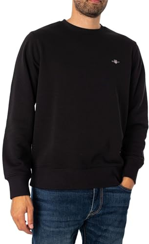 GANT Herr Reg Shield C-Neck 2006065 Tröja, Svart, XL