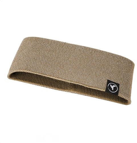 Reflektierendes Stirnband für verbesserte Sichtbarkeit bei Nacht - Perfekt für Joggen/Laufen/Walking/Fahrrad/Reiten-Dünn Atmungsaktiv Unterhelm Schweißband Unisex Einheitsgröße (Braun)