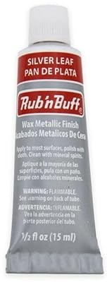 Silver Leaf Rub N Buff Original Metallic Gilding Wax Based Antiquing Decorating Crafts 15ml
